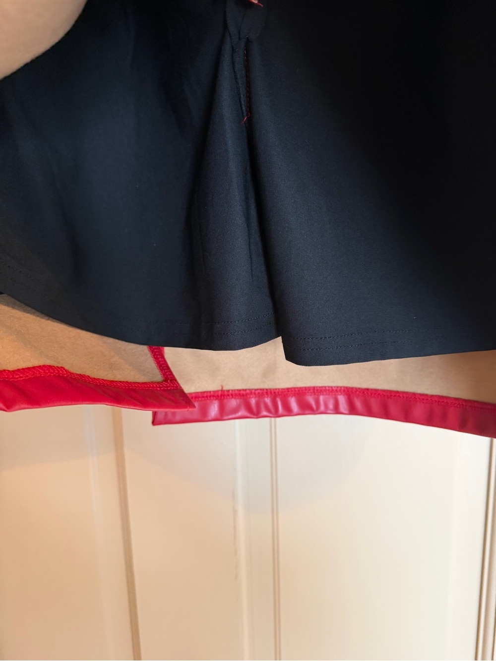 Red Faux Leather Mini Skirt - Women - Picture 7 of 8